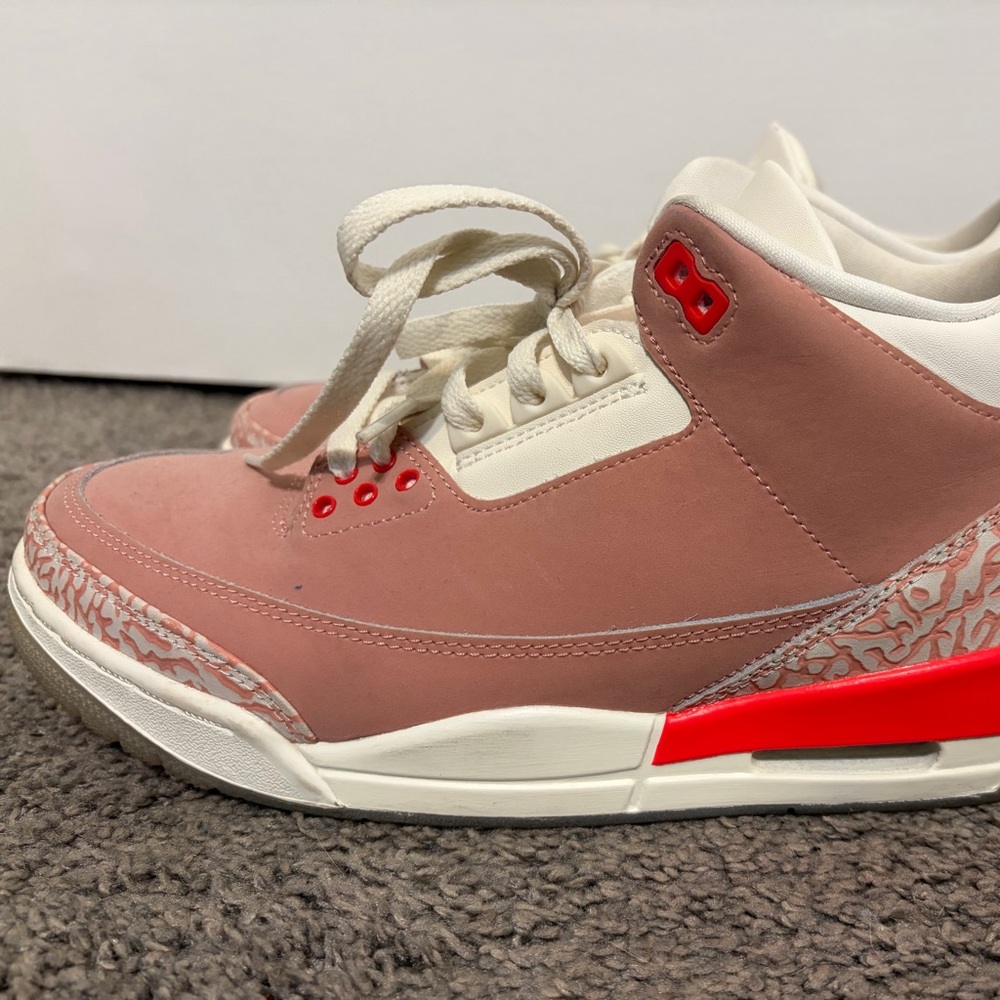 Air Jordan 3 Retro rust pink and crimson size 10